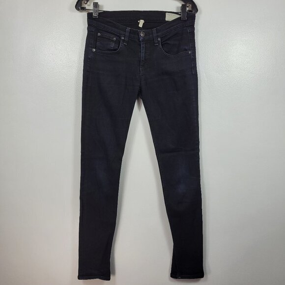 30. Rag & Bone Women Black Midrise Skinny Ankle Denim Jeans Size 26 - Picture 4 of 12